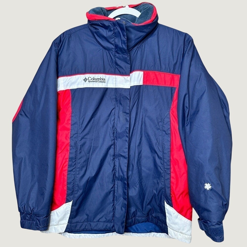VTG Columbia Sportswear USA Ski Jacket Womens Medium Insulated Half Fleece Lined
